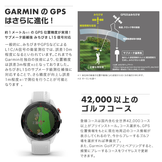 ガーミンS62 ゴルフ 距離計 腕時計 GPS アウトドア bassma.org.ma