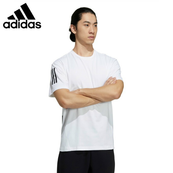 激安直営店 ADJ-42274-GM2105-J M アディダス D2M 3ストライプス Tシャツ ブラック サイズ：J adidas メンズ  qdtek.vn