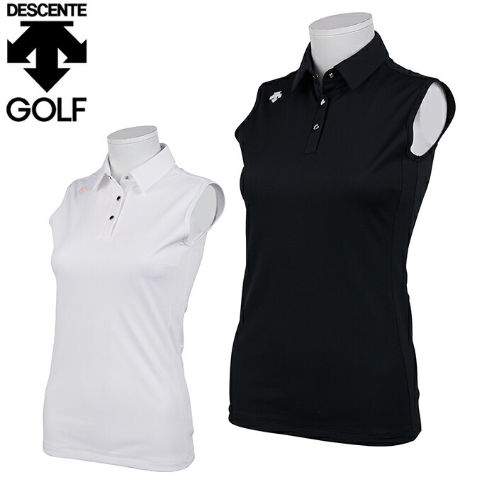 楽天市場 デサントゴルフ Descente Golf ゴルフウェア ノースリーブポロシャツ レディース アウトラストラバープリントスリーブレスシャツ Dgwrja09 ヒマラヤ楽天市場店
