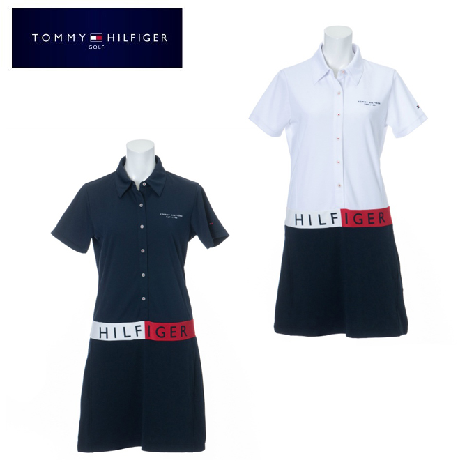 トミー丘岡フィガーゴルフ Tommy Hilfiger Golf ゴルフウェア 壱切れ レディース シグネチャーフラッグヒルフィガーワンピース Signature Flag Hilfiger Onepiece Thla121 Bfc Com Kw