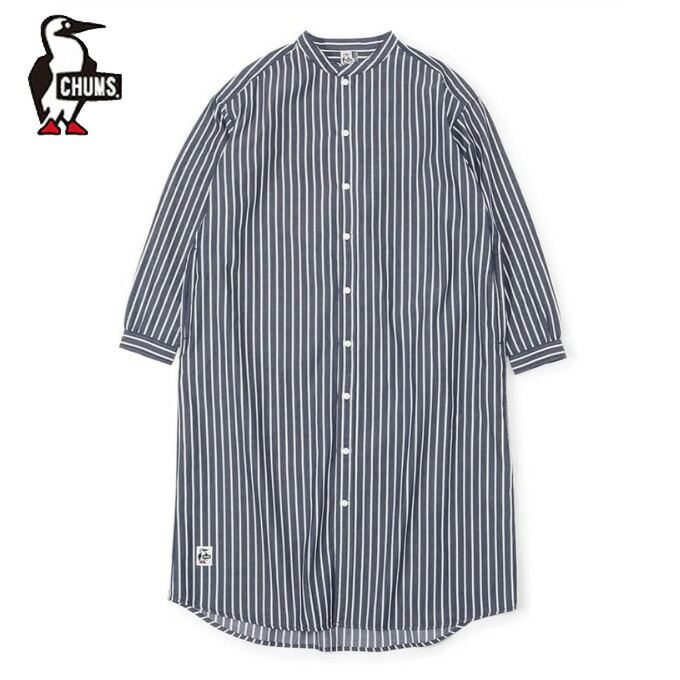 即納特典付き チャムス Chums ワンピース レディース ハリケーンロングワンピース Ch18 1163 Navy White 正規激安 Nsmakedonaca Org Rs