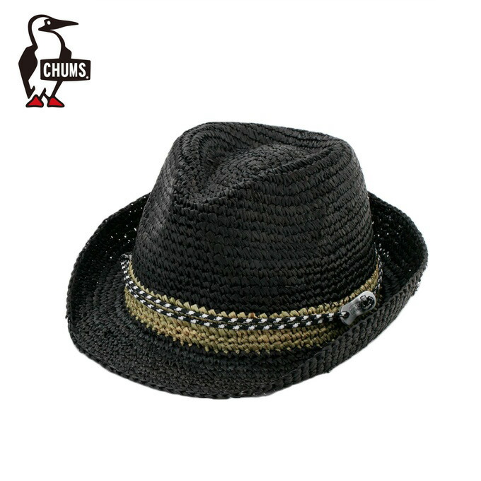 チャムス Chums ハット メンズ レディース パラコードストローハット 帽子 Paracord Straw Hat Ch05 1251 Black Francophile Dk