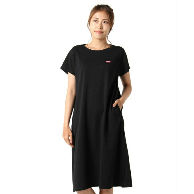 チャムス Chums ワンピース レディース ボートロゴ Ss ドレス Ch18 1186 Black Francophile Dk