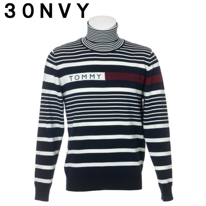 トミーヒルフィガーゴルフ Tommy Hilfiger Golf ゴルフべべ プルオーバー メンズ ボーダータートルネックニットセーター Thma1 Cgwv Com