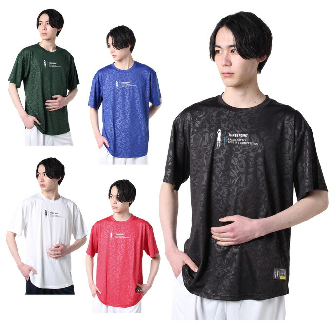 スリーポイント ThreePoint バスケットボールウェア 半袖シャツ メンズ シューターロゴTシャツ TP570413L06 期間限定特価品