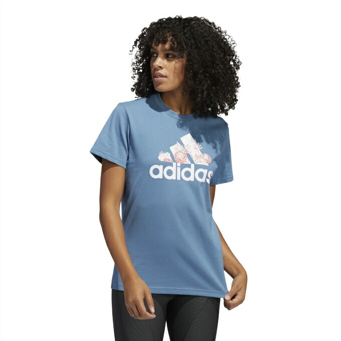 アディダス Tシャツ 半袖 レディースsuperher フローラル グラフィックロゴ 半袖tシャツ He4926 Fqz55 Adidas 21年 激安