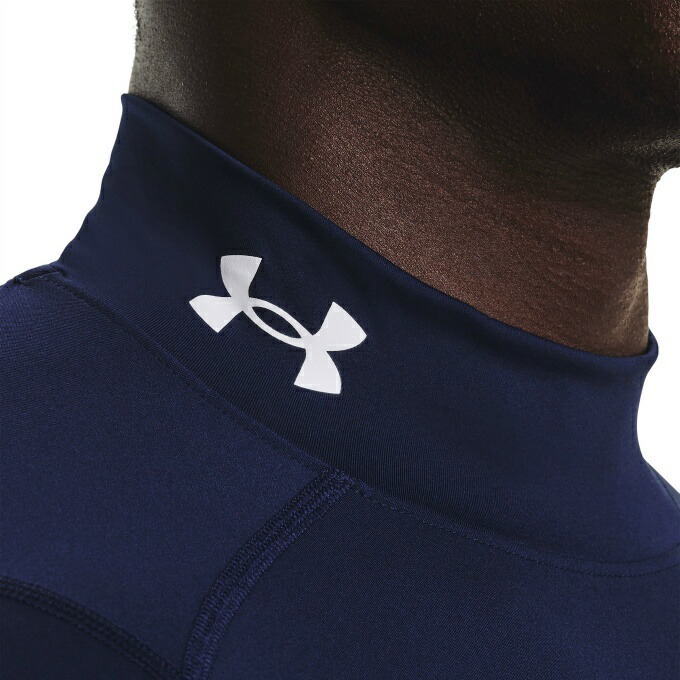 アンダーアーマーアンダーウェア長袖メンズUAヒートギアアーマーロングスリーブシャツモック1369606-410UNDERARMOUR