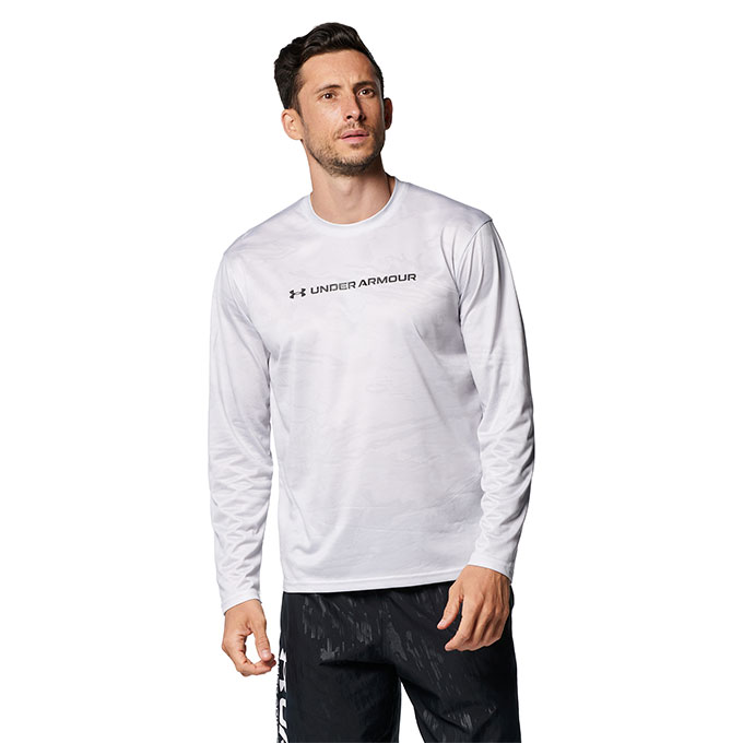 アンダーアーマー スポーツウェア 長袖 UAテック ロングスリーブ プリント Tシャツ トレーニング MEN 1375534-100 UNDER  ARMOUR 驚きの価格が実現