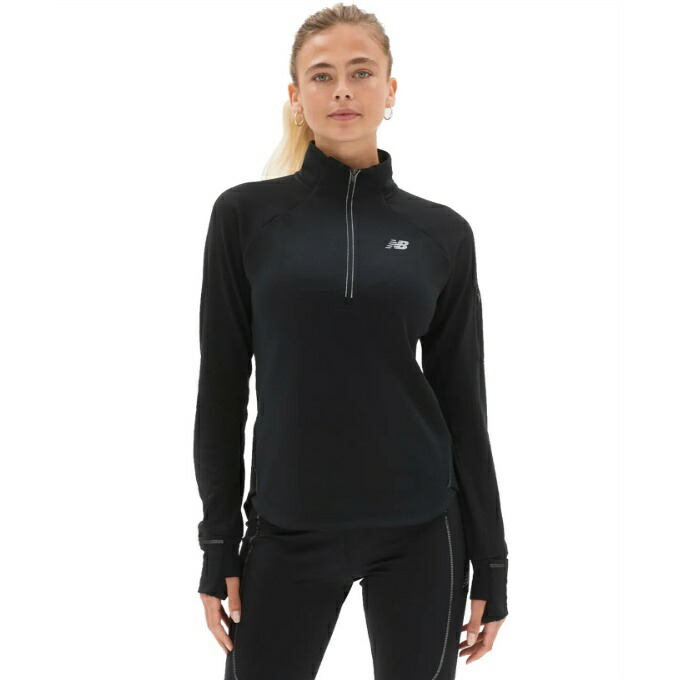 【楽天市場】ニューバランス ランニングウェア Tシャツ 長袖 レディース NB ヒートグリッド ハーフジップ トップ WT23252 BK