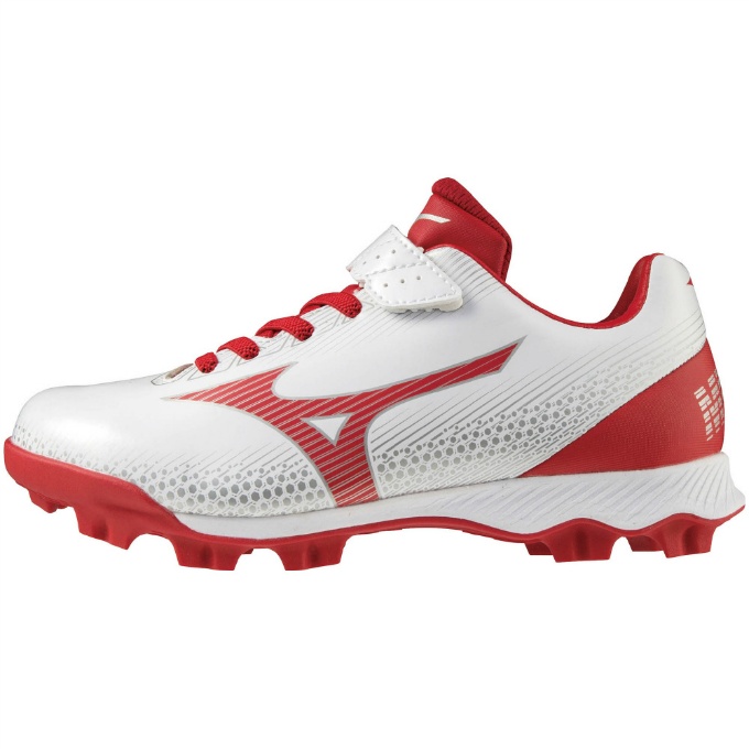 鑑賞用おすすめ　MIZUNO エストレーラSI 25.0㎝　白赤 MIZUNO 野球 トレーニングシューズ アップシューズ ミズノ 白 赤