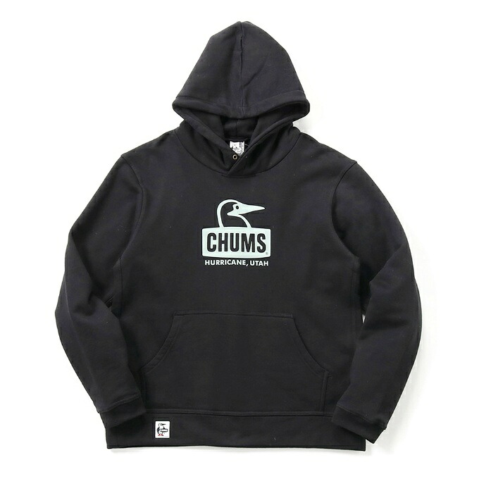 チャムス スウェット トレーナー レディース ブービーフェイスプルオーバーパーカー CH10-1419 Black*Green CHUMS