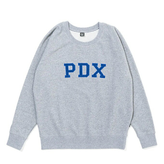 ポーラー POLER スウェット メンズ PDX RAGLAN CREW 233MCV0038-GRY