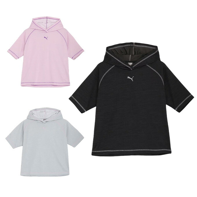 【条件達成で最大10万ポイント獲得のチャンス！4/20～4/30】プーマ Tシャツ 半袖 レディース ウィメンズ プーマ モーション プルオーバー 半袖 フーディ 680721 PUMA
