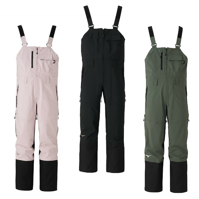 MIZUNO FREE SKI SHELL BIB PANTS カーキ MIZUNO FREE SKI SHELL BIB PANTS カーキ