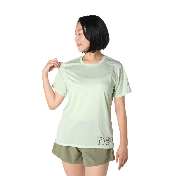 【楽天市場】【最大10％OFFクーポン発行中！6/15 0:00～23:59】ニューバランス ランニングウェア Tシャツ 半袖 レディース