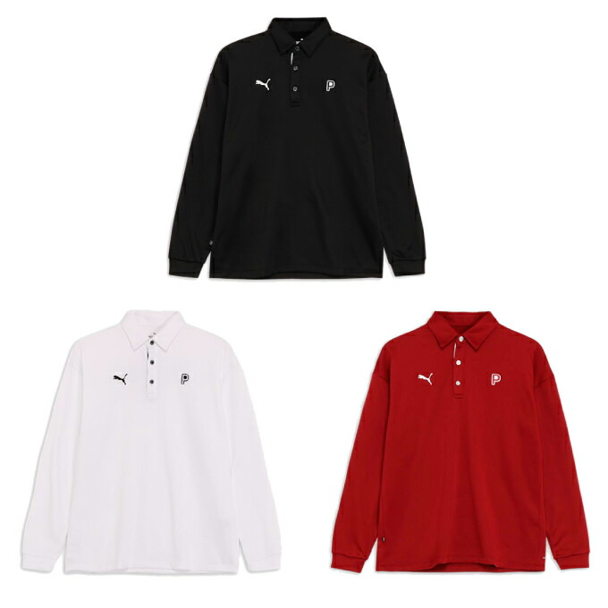 楽天市場】プーマ ゴルフウェア 長袖シャツ メンズ ワンポイント