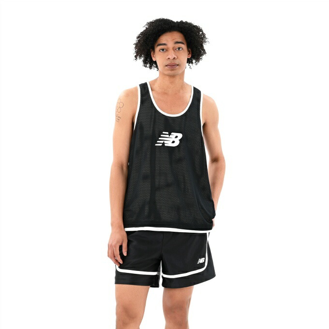 ニューバランス バスケットボールウェア ノースリーブ メンズ In Game Reversible Mesh Jersey MT51608BK new balance画像