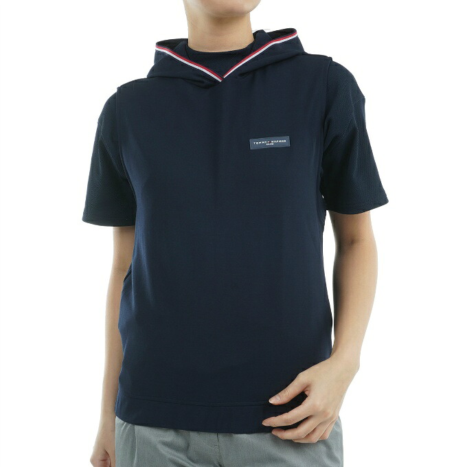 トミーヒルフィガーゴルフ TOMMY HILFIGER GOLF ゴルフウェア ベスト レディース バックロゴ フーディーベスト THLA502 【2025年春夏モデル】