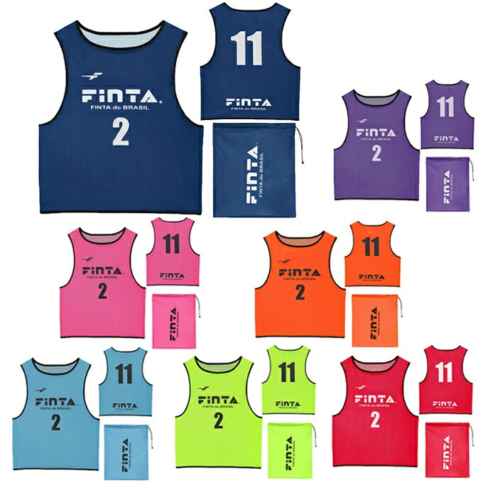 FINTA ビブス ジュニア 昇華 ビブス10枚セットJR 番号入り FT3526