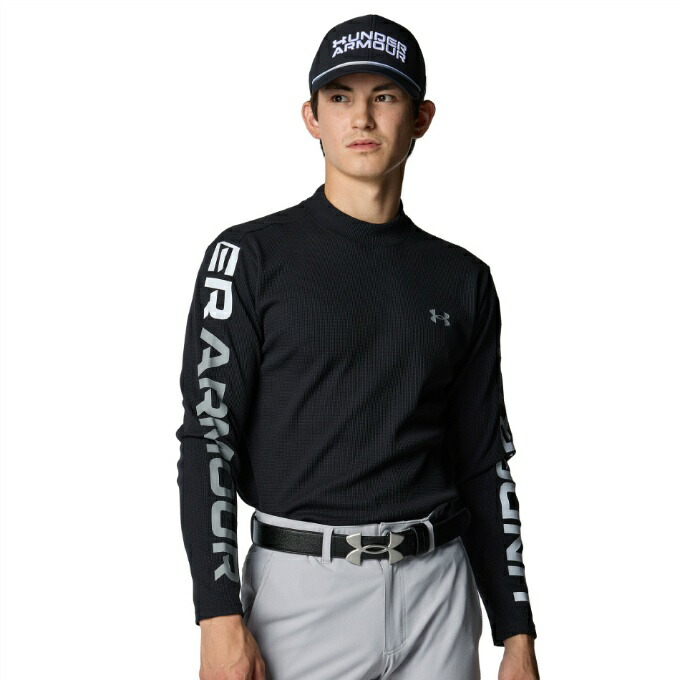 アンダーアーマー(UNDER ARMOUR) ゴルフウェア 長袖シャツ メンズ UAドライブ ワッフル ロングスリーブ モックネックシャツ 6007932-001 【2025年秋冬モデル】