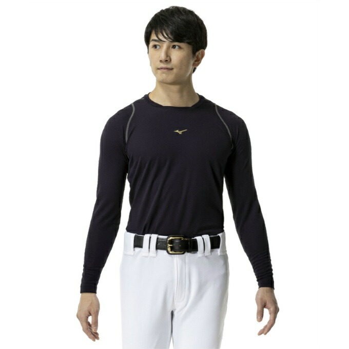 ミズノ(MIZUNO) 野球 アンダーシャツ 長袖 メンズ ブレスサーモアンダーシャツ ローネック 長袖 12JACP8814
