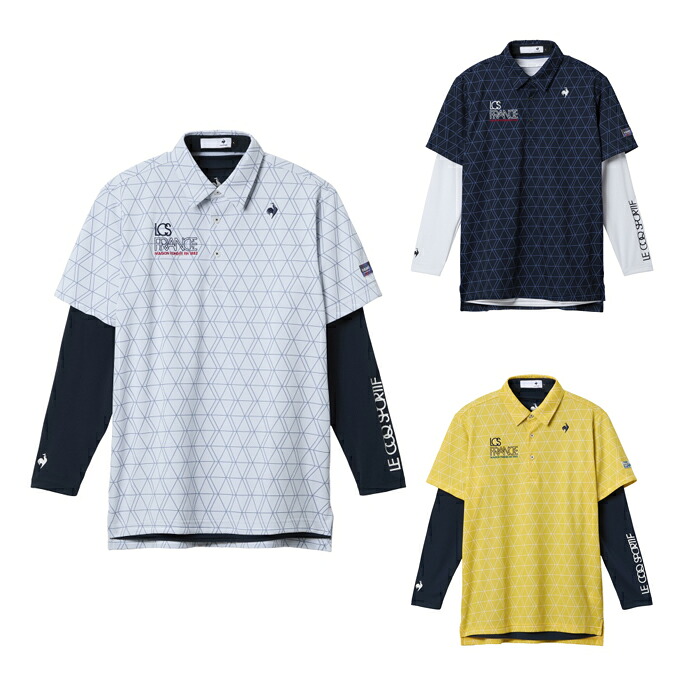 ルコックスポルティフ le coq sportif ゴルフウェア シャツセット メンズ インナー付半袖シャツ LG5FTZ00M 【2025年秋冬モデル】｜ヒマラヤ店
