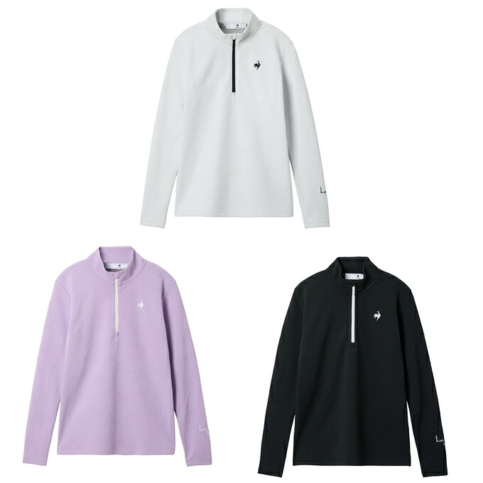 ルコックスポルティフ(le coq sportif) ゴルフウェア 長袖シャツ レディース ハーフジップシャツ LG5FLS81L 【2025年秋冬モデル】
