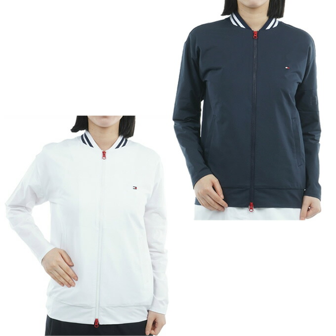 【全商品対象最大10%OFFクーポン!7/19 20:00~7/26 01:59】トミーヒルフィガーゴルフ(TOMMY HILFIGER GOLF) ゴルフウェア ブルゾン レディース 袖エンボスロゴ スウェットジャケット THLA558 【2025年秋冬モデル】|ヒマラヤ店