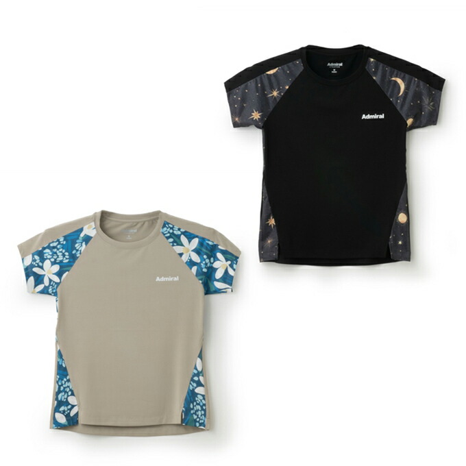 アドミラル Admiral テニスウェア Tシャツ 半袖 レディース ラグランスリーブグラフィックTEE ATLA533