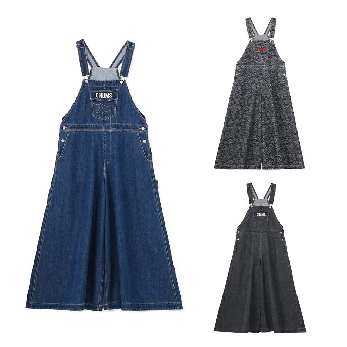 【全商品対象最大10％OFFクーポン！7/19 20:00～7/26 01:59】チャムス CHUMS ロングパンツ レディース ウォームデニムオーバーオールフレアパンツ オーバーオール カバーオール CH18-1366｜ヒマラヤ店