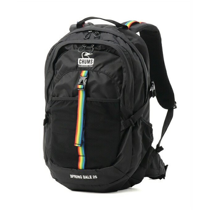 チャムス(CHUMS) バックパック メンズ レディース スプリングデール25 CH60-3997-BLACK/RAINBOW