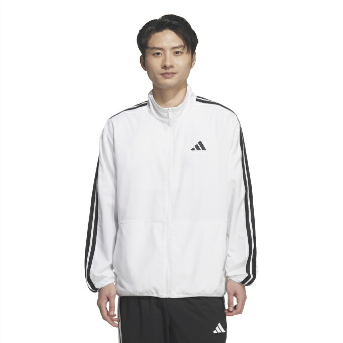 アディダス(adidas) スポーツウェア クロスウェア ジャケット メンズ スリーストライプス レギュラーフィット ライト ウーブン トラックトップ KR8909 VK391