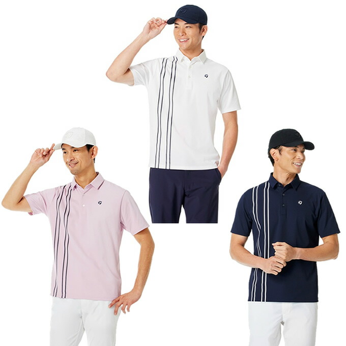 テーラーメイド(TaylorMade) ゴルフウェア ポロシャツ 半袖 メンズ バーチカルストライプ半袖ポロ TL758 【国内正規品】【2026年春夏モデル】
