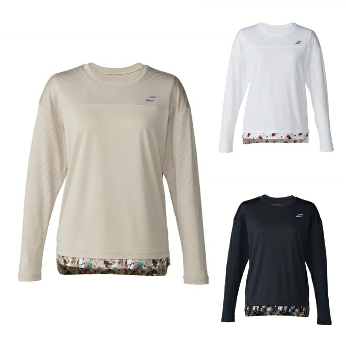 バボラ Babolat テニスウェア バドミントンウェア Tシャツ 長袖 レディース PLAY L/Sシャツ ルーズFIT BWP6523 【国内正規品】