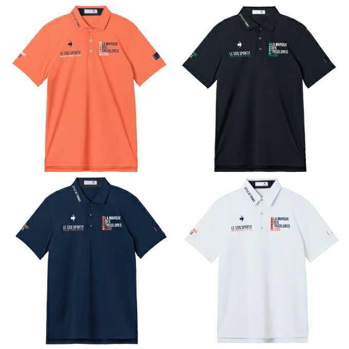ルコックスポルティフ(le coq sportif) ゴルフウェア ポロシャツ 半袖 メンズ マークデザイン半袖シャツ LG6SHS00M 【2026年春夏モデル】