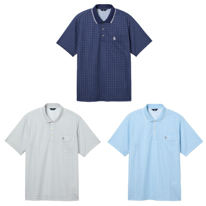 【全商品対象最大10％OFFクーポン！7/19 20:00～7/26 01:59】マンシング(Munsingwear) ゴルフウェア ポロシャツ 半袖 メンズ SUNSCREENモノグラムグラフィックプリント半袖ポロシャツ MG6SHS58M 【2026年春夏モデル】｜ヒマラヤ店