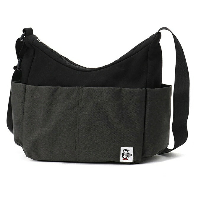 チャムス(CHUMS) ショルダーバッグ メンズ レディース プレッピーショルダーバッグスウェットナイロン CH60-4008-BLACK/CHARCOAL