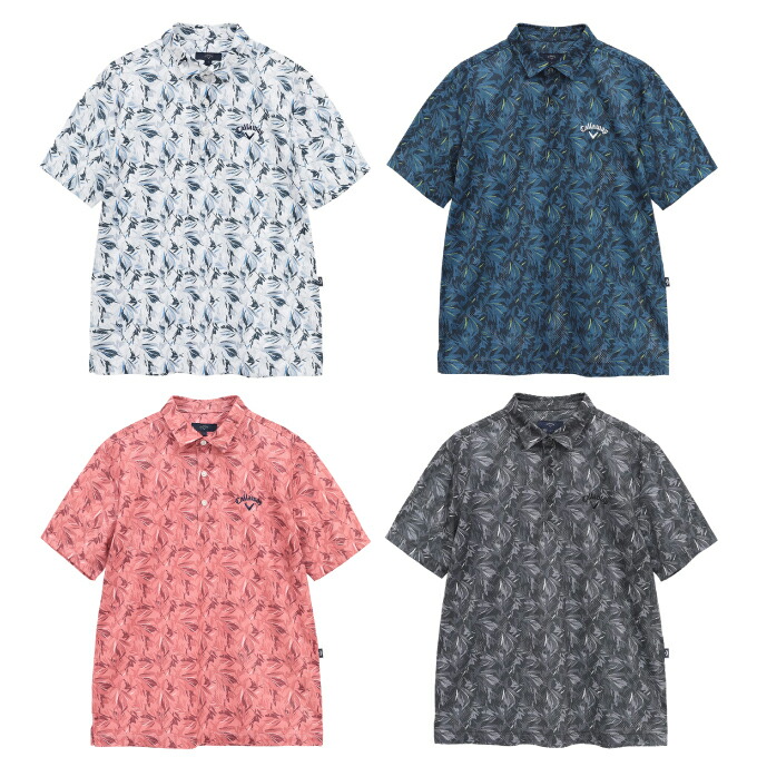 【全商品対象最大10％OFFクーポン！7/19 20:00～7/26 01:59】キャロウェイ(Callaway) ゴルフウェア ポロシャツ 半袖 メンズ かざあなメッシュボタニカル柄半袖シャツ C26234105 【国内正規品】【2026年春夏モデル】｜ヒマラヤ店