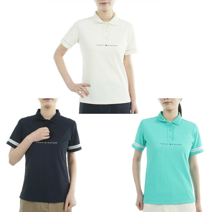 トミーヒルフィガーゴルフ(TOMMY HILFIGER GOLF) ゴルフウェア ポロシャツ 半袖 レディース ストレッチコードピケ ポロシャツ THLA629 【2026年春夏モデル】