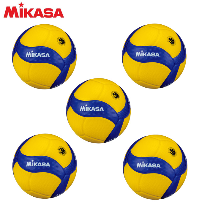 ミカサ Mikasaスポーツ アウトドア バレーボール ボール 国際公認球 バレーボール 検定球5号 5個セット Mikasa V300w