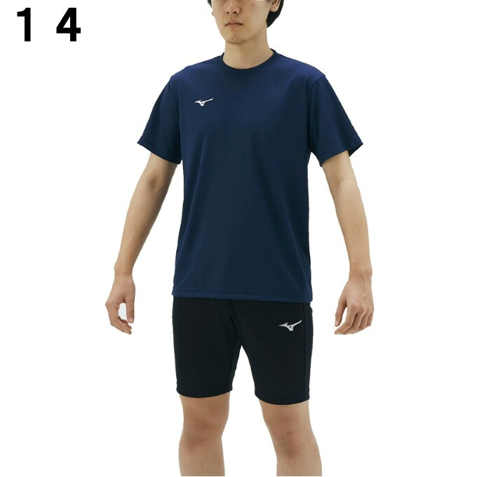 ミズノ 半袖Tシャツ ハーフパンツ セット メンズ ナビドライTシャツ 丸首+ナビドライニットハーフパンツ 32MA1190+32MD2190 MIZUNO