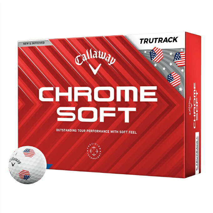 キャロウェイ ゴルフボール 1ダース 12個入 クロームソフト USA トゥルートラックボール CHROME SOFT 2024 USA TRUTRACK Callaway