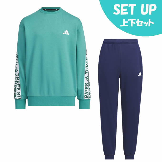 アディダス(adidas) スウェットウェア上下セット ジュニア WORD クルースウェット+WORD パンツ VM704-KA3777+HM245-KA1324