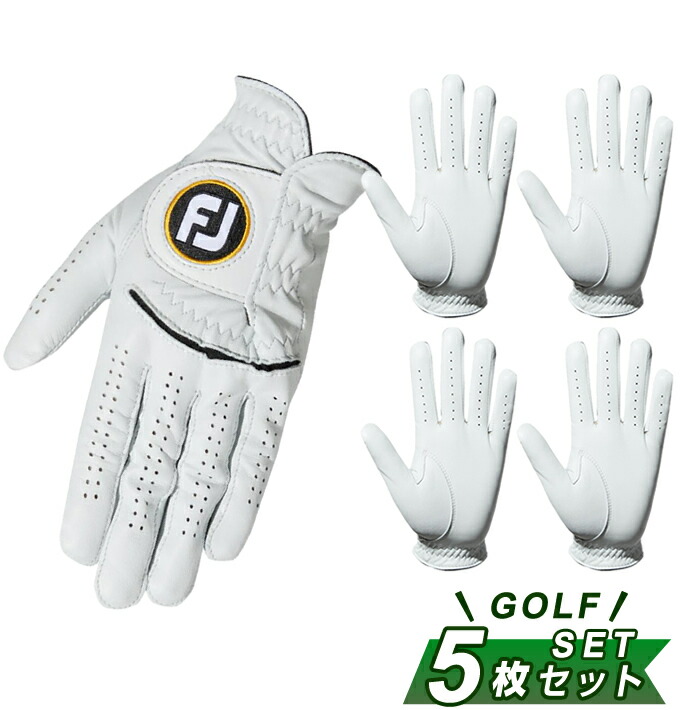 フットジョイ FootJoy ゴルフ 左手用グローブ 5枚セット メンズ ステイソフ 23 FGSS23WT