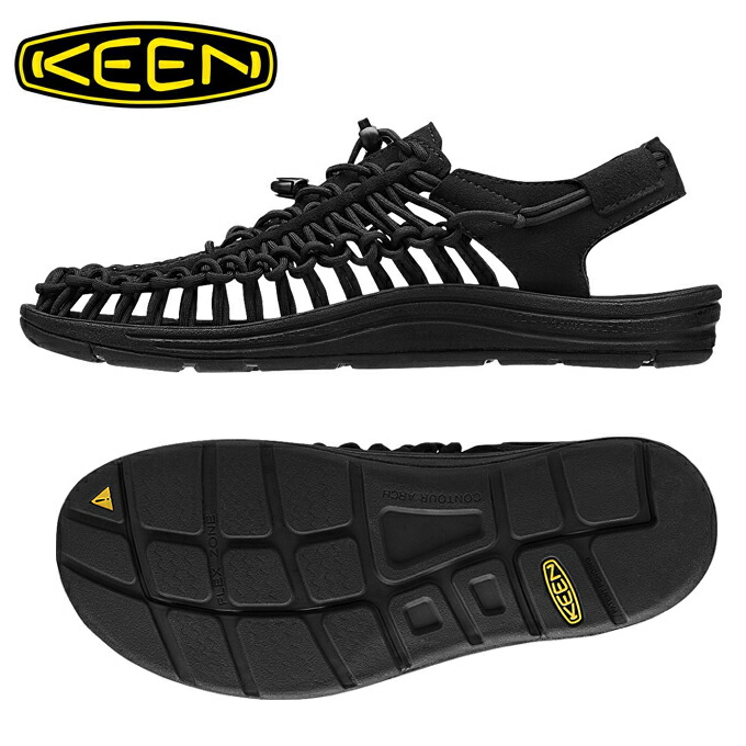 キーン KEEN サンダル メンズ 特殊 黒いこと UNEEK MONOCHROME 1014097 定め事品 心地よいサンダル アウトドアサンダル 運動競技サンダル od