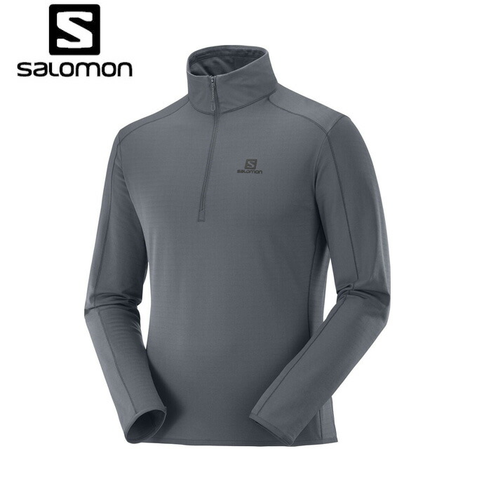 【楽天市場】サロモン 長袖シャツ メンズ アウトラック ハーフジップ ミッド LC1370000 salomon od：ヒマラヤアウトドア専門店