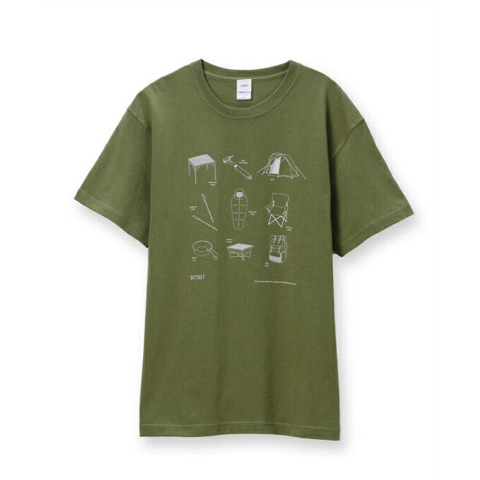 【楽天市場】セトアウト SETOUT Tシャツ 半袖 メンズ キャンプギアグラフィックヘビーオンスTシャツ SO22SR37 03 【メール便
