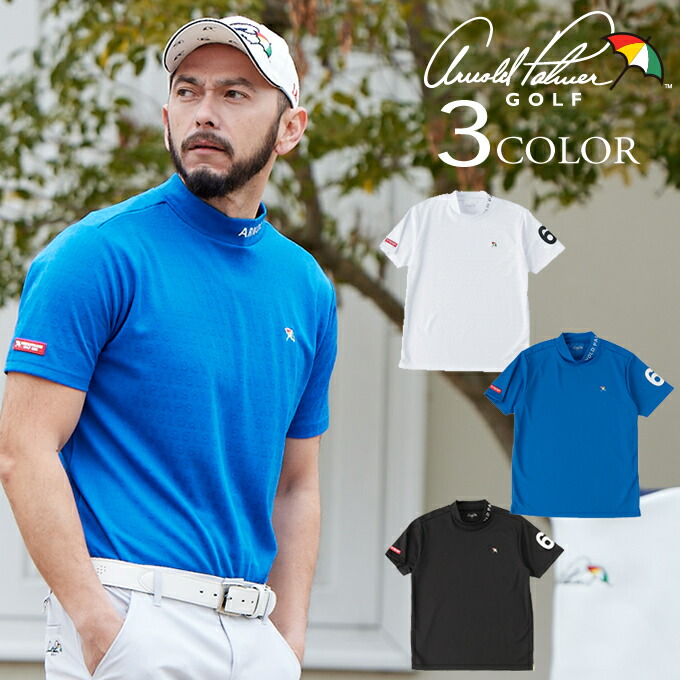 【楽天市場】アーノルドパーマー arnold palmer ゴルフウェア 半袖シャツ メンズ ジャガードモックネック半袖シャツ