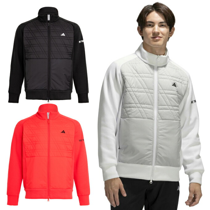 アディダス(adidas) ゴルフ御召しもの 上衣 メンズ ファブリックミックスジャケット OFG58 【国内定め事品】【2025年秋冬ひな形】 od