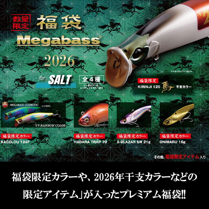楽天市場】【ﾒｶﾞﾊﾞｽ(Megabass)】2024福袋 バスセット : つりぐの岡林